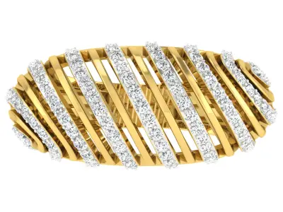 Light Weight Gold Diamond Rings - ring3 3D print model