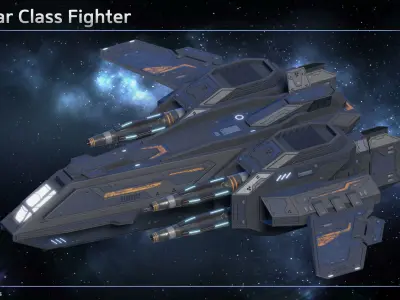 Spaceship Fighter Collection II 3D Model Pack