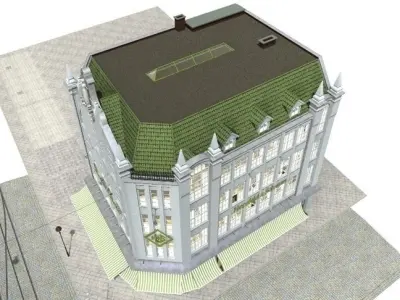 The old corner store 3D model