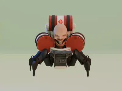 Kamikaze Skibidi Toilet 3D model