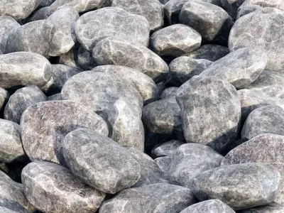 Rock stone collection gray 3D model