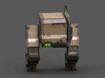 Sci fi robot Low-poly 3D model buy