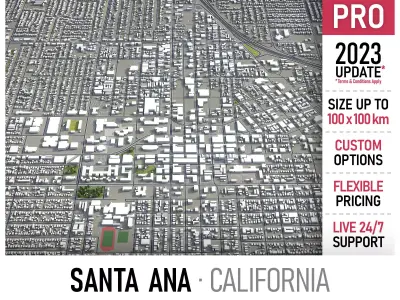 Santa Ana Low-poly 3D model