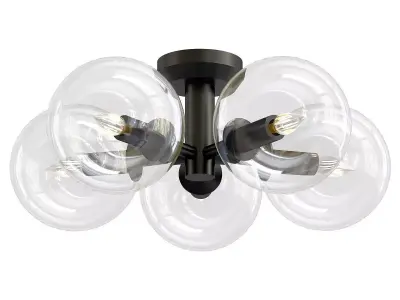 st-luce-rosello-sl424-402-05 four light ceiling fixture with ... 3D model