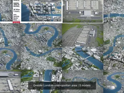 Greater London - metropolitan area 3D Model Pack
