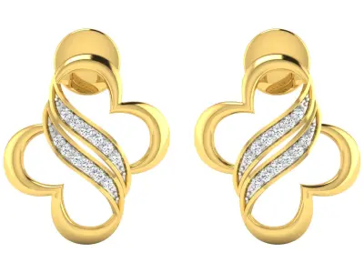 Pendant Earring Set 3dm STL OBJ FBX Render Details 3D print model