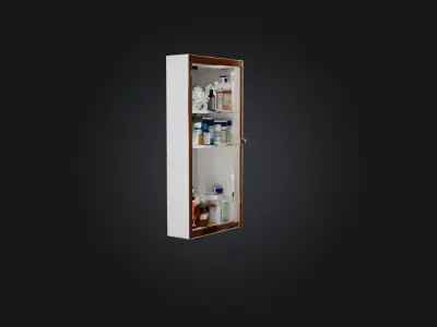 Medicine Cabinet Low-poly 3D model