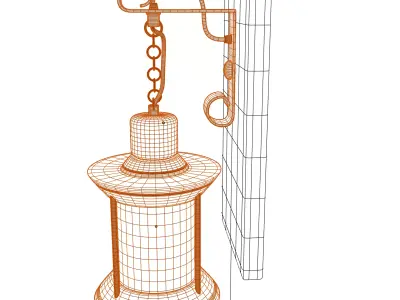 3D simple stylized wall lamp 3D model