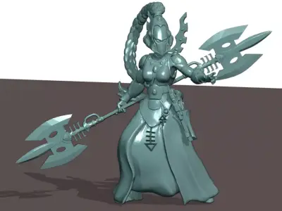 Female Alien Seer Elf 3D print model