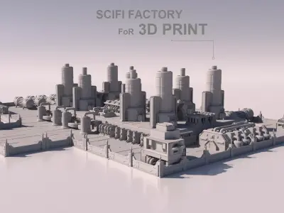 Scifi Factory for 3Dprint 3D print model