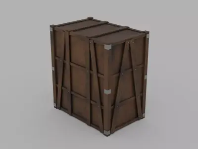 Reinforced shipping crate 3D model