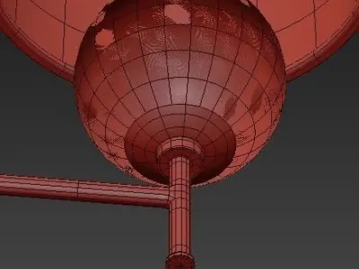 Latitude Aged Brass Chandelier 3D model