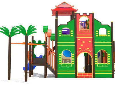 Castle Playground Low-poly 3D model