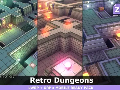 EnviroKit - THE LABYRINTH - Retro Lowpoly Low-poly 3D model