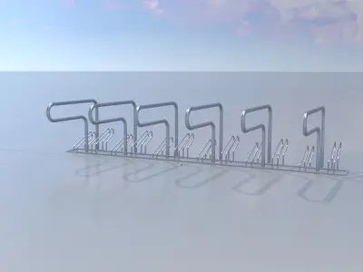 Bicycle Lean-to Parker Version 2 Low-poly 3D model