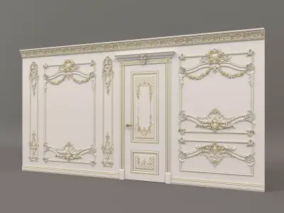 Wall Molding in Classic French style 25 3D model