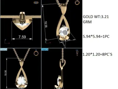 Pendant - 4443 3D print model