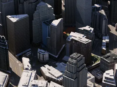 Real Time City 19 Low-poly 3D model