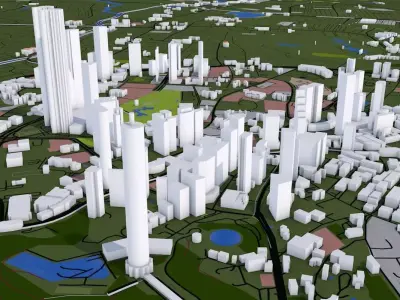 Kuala lumpur City Malaysia Low-poly 3D model