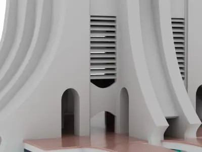 Kwame Nkrumah Mausoleum  3D Model Low-poly 3D model