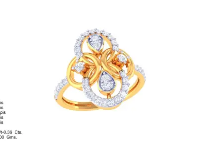 Women Ring  Render 3dm STL OBJ FBX Details 3D print model 313