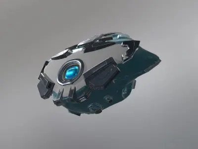 Drone visor SciFi helmet headset TEXTURED 4K 3D model