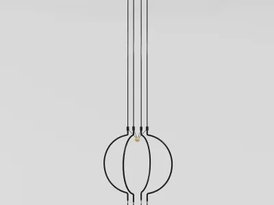 Liaison Lamp x4 Pendant Light 3D model