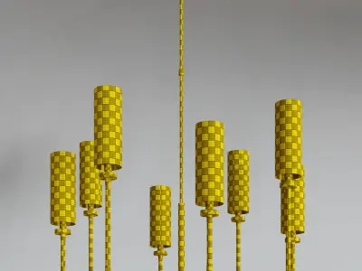 Ziyi large chandelier 3D model