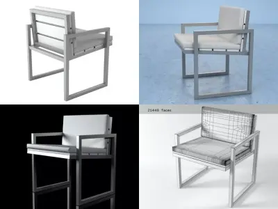 Saler dining armchair 3D model