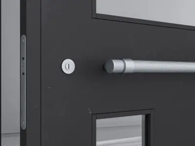 Aluminium door 353 3D model