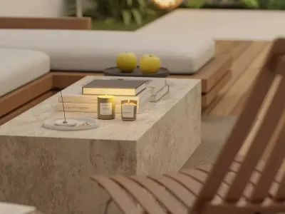 Exterior Pool Villa 3D model