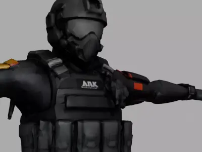 Elite Special Forces Soldier Low-poly 3D model