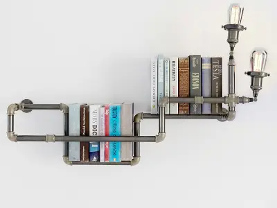 Collection of 6 bookshelves 3D model