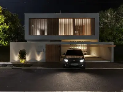 House Nanet exterior scene 3D model 3D model