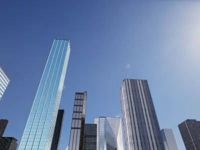 Lowpoly - High-Rise and Skyscraper Pack Low-poly 3D model