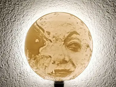 Lampe Le voyage dans la lune Georges Melies 3D print model