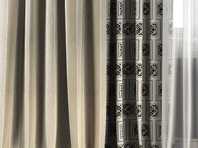 Curtain Set 107 3D model