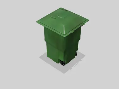 Plastic trash can 3D model
