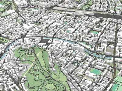 Cityscape Ljubljana Slovenia 3D model