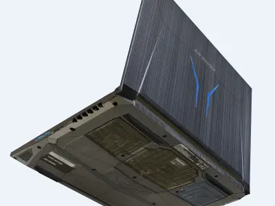 Laptop Low-poly speaker box Low-poly 3D model