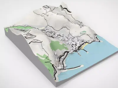 Cityscape Amalfi Italy 3D model