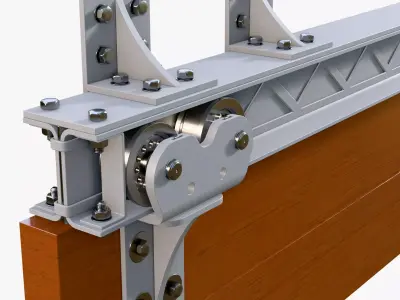 Sliding Door Mechanism M1 3D model