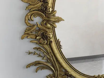 European decorative mirror 3D model