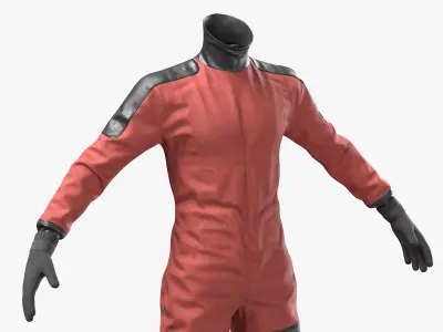  Diving Jumpsuit with Boots and Gloves Red 