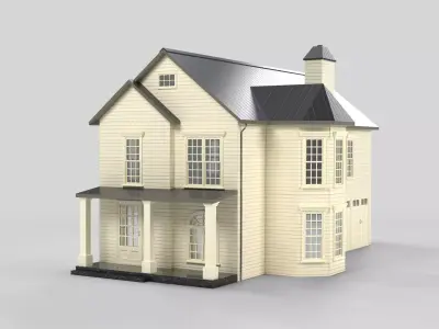 Cottage House Design 19T5  Low-poly 3D model