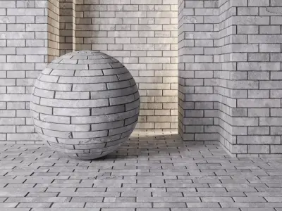 Mrf Gray-Brick-Damaged Texture