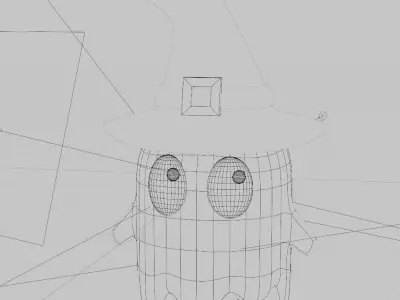 cute ghost Low-poly 3D model