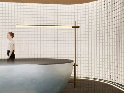 Modern Minimalist Reception Lobby 3D model