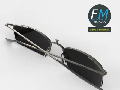 Sunglasses clip-on 3D model