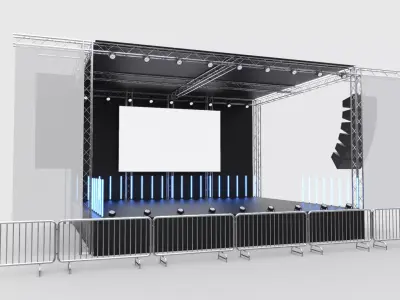 Concert Stage 3 3D model